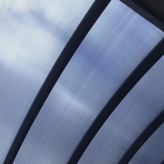 Curved Multiwall Polycarbonate Roofing Replaced